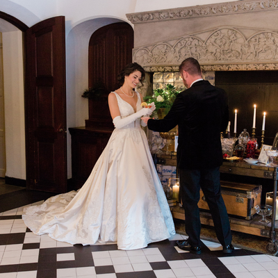 Bride and groom at Willowdale Estate on North Shore Massachusetts