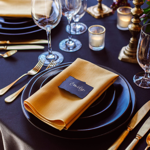 Black Heirloom Dinnerware Rentals Providence