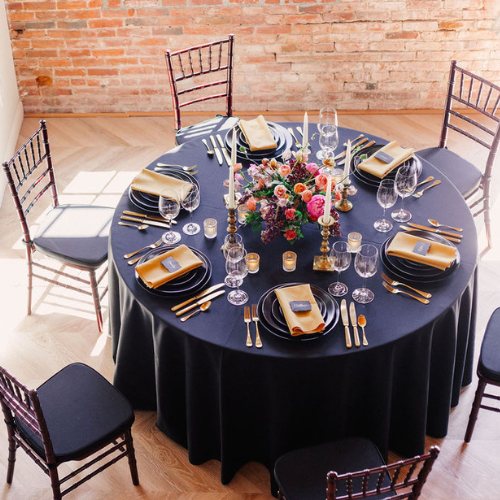 Black Heirloom Dinnerware Rentals Cape cod