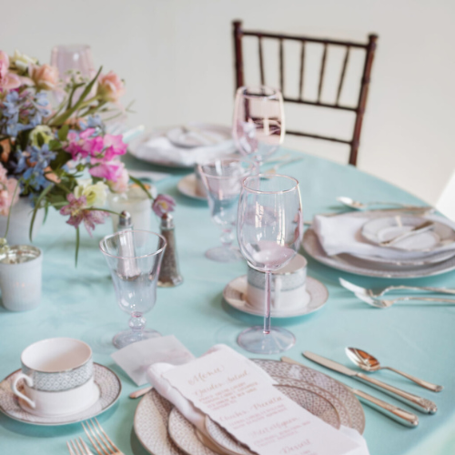 Pink Glassware Rentals Cape Cod