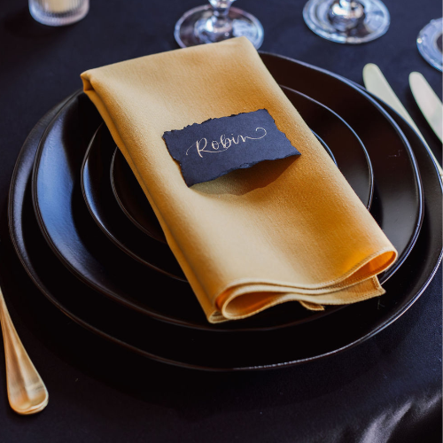 black heirloom chargers rentals newport