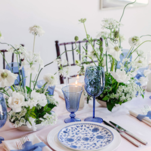 blue glassware rentals newport