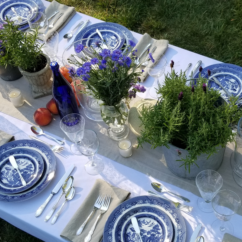 Dinnerware Decor and Linen for Garden Party Event New Hampshire Rhode Island