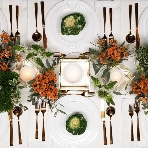 table setting with wedding rentals boston massachusetts