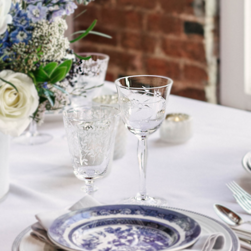 etched glassware rental boston