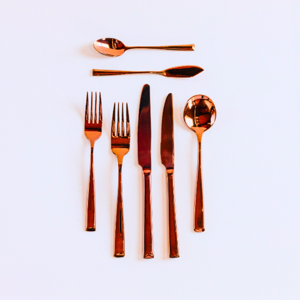 Forged Rose Gold Flatware