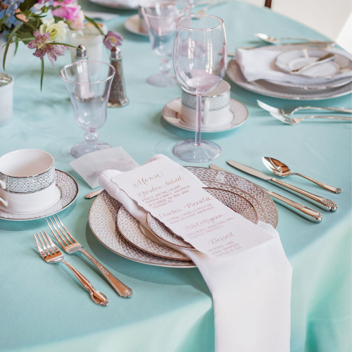 marcella silver dinnerware rentals boston