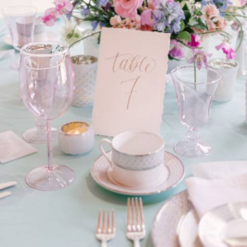 pink glassware rentals worcester