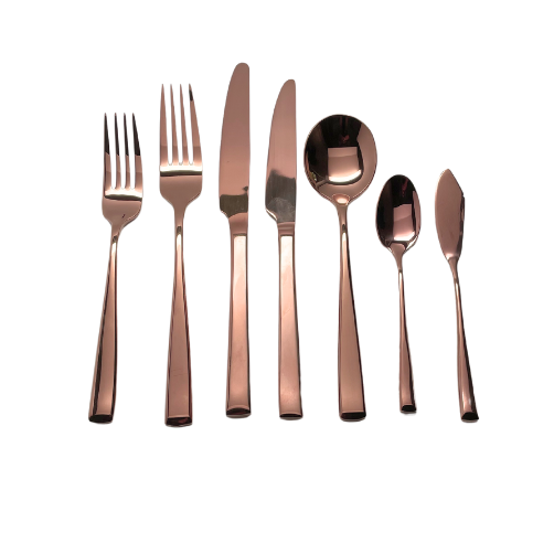 Forged Rose Gold Flatware