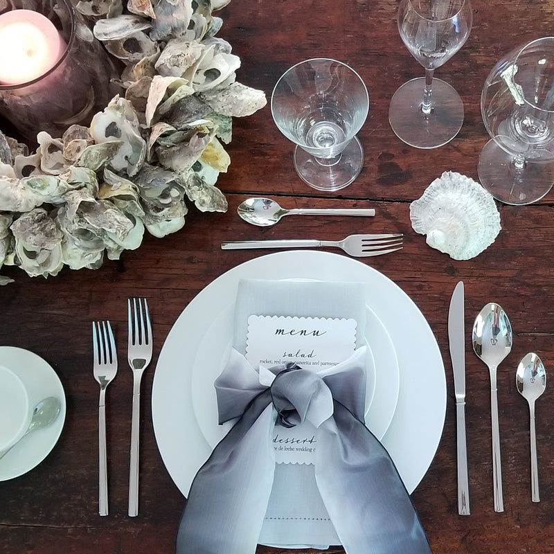 Silver Dinnerware Party Events Rentals