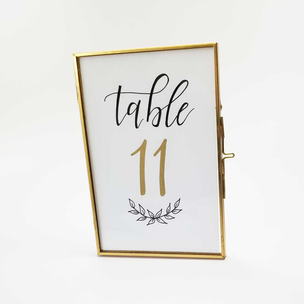 Gold Framed Table Number
