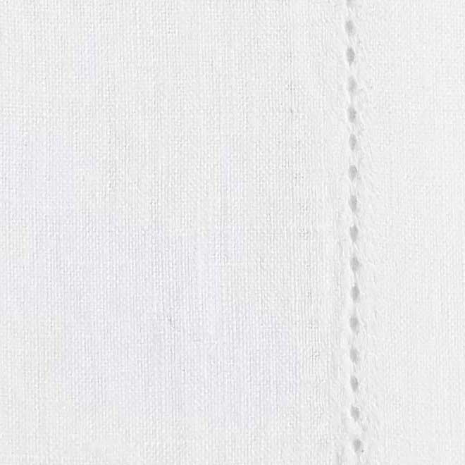 White Hemstitch Linen